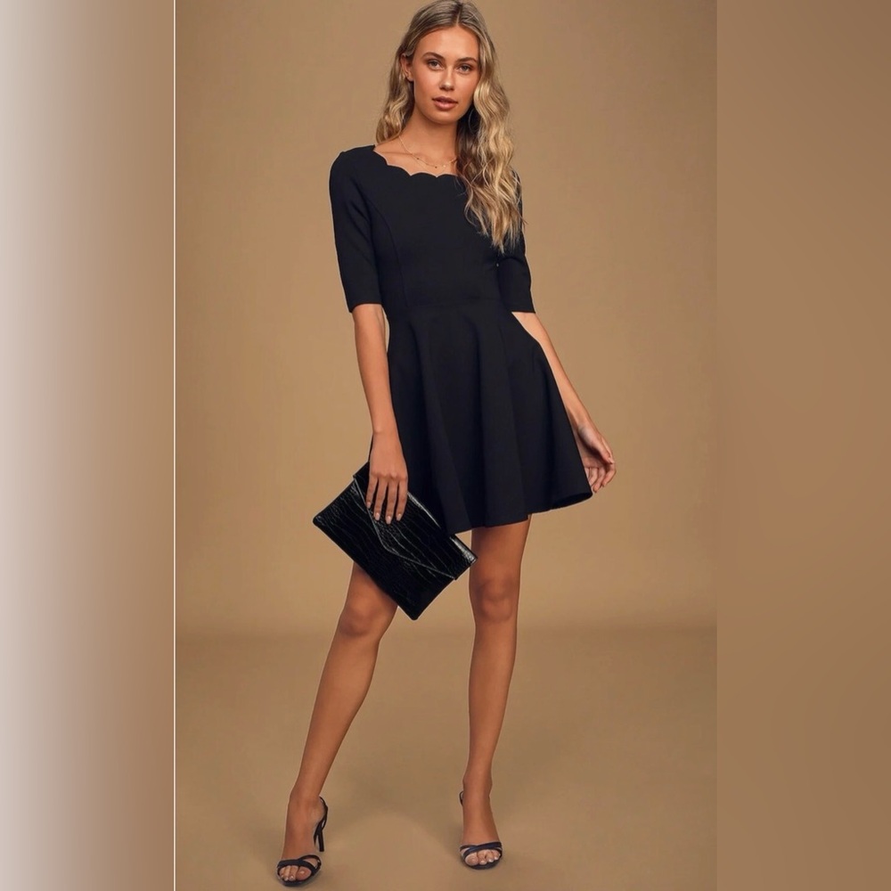 Lulu's Classic Black Mini Dress